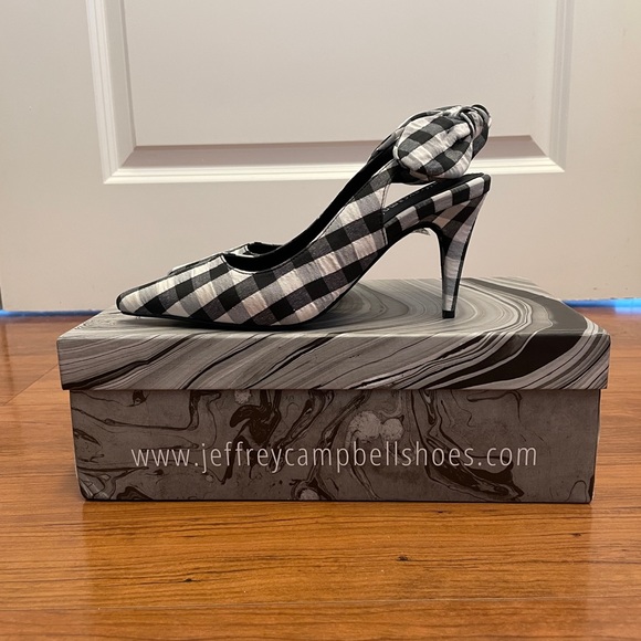 New in Box Jeffrey Campbell Gingham Heels Size 5 - Picture 4 of 10